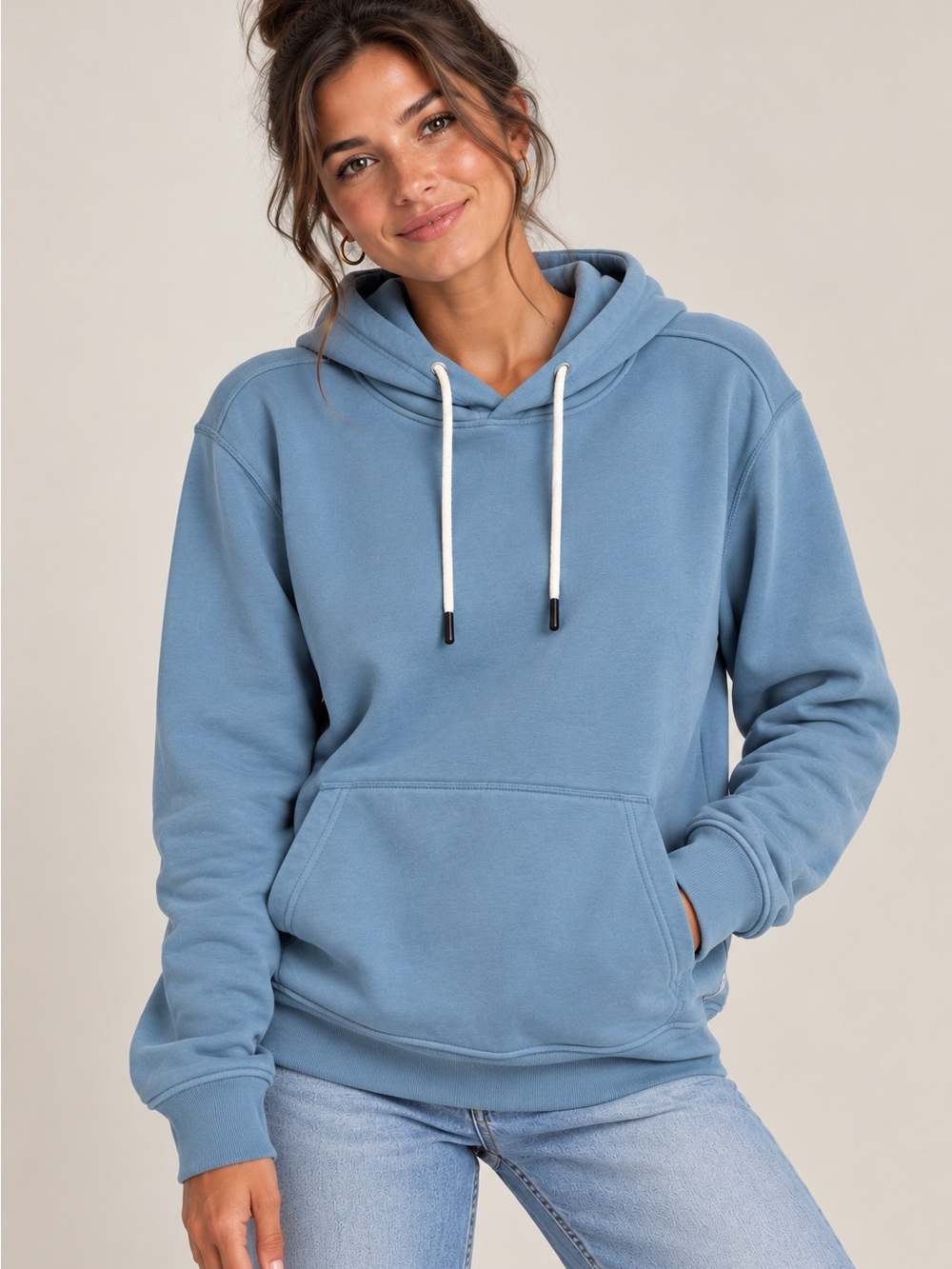 Dusty Blue Women's Pullover Hoodie